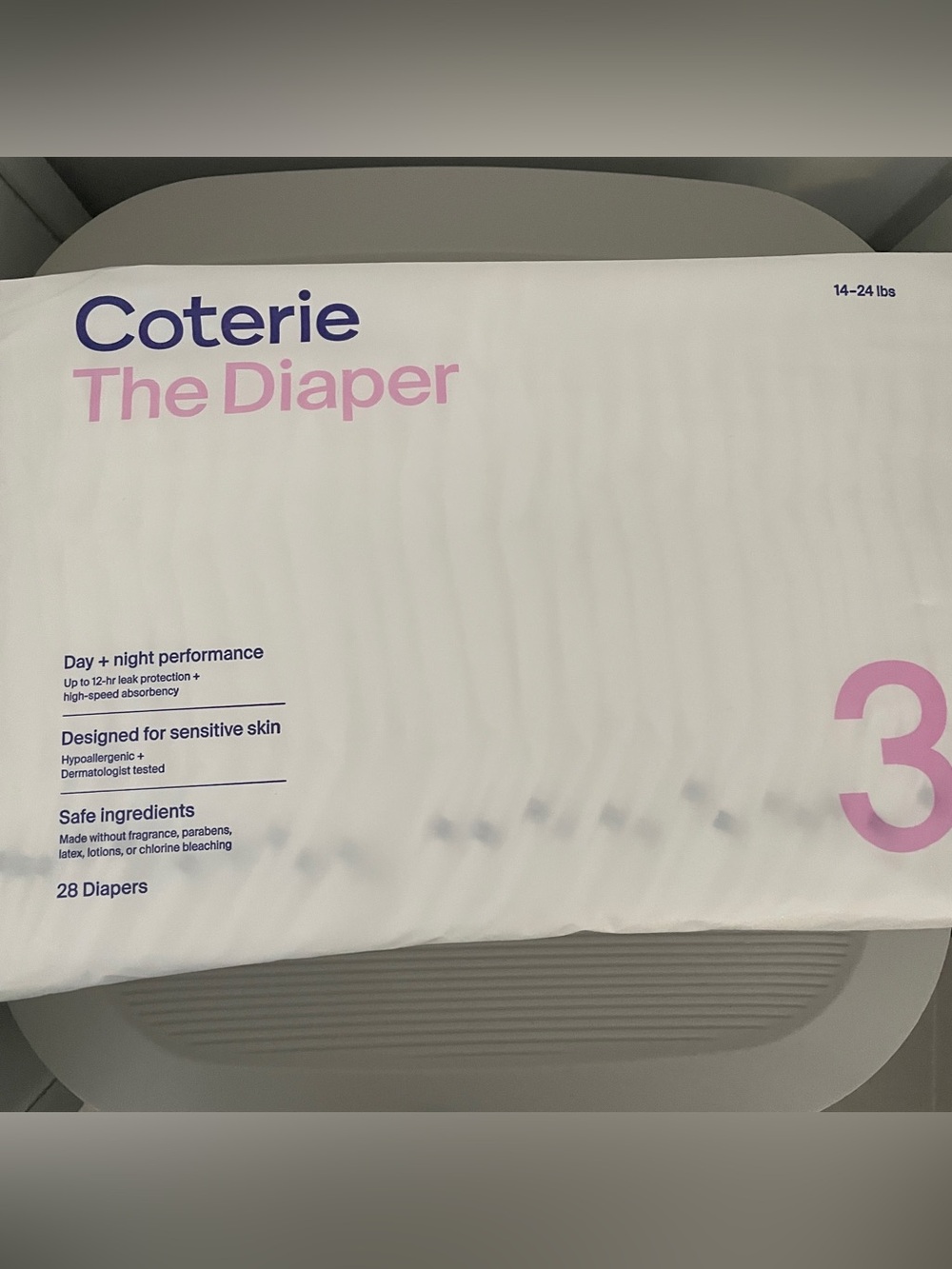COTERIE Diapers Size 3 Pack of 28 diapers NEW